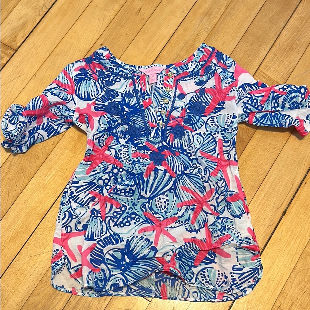 Excellent condition Lilly Pulitzer size XS Colorful Starfish swim coverup